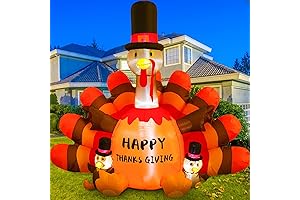 Onory 6FT Inflatable Turkey Decoration with Built-in LEDs
