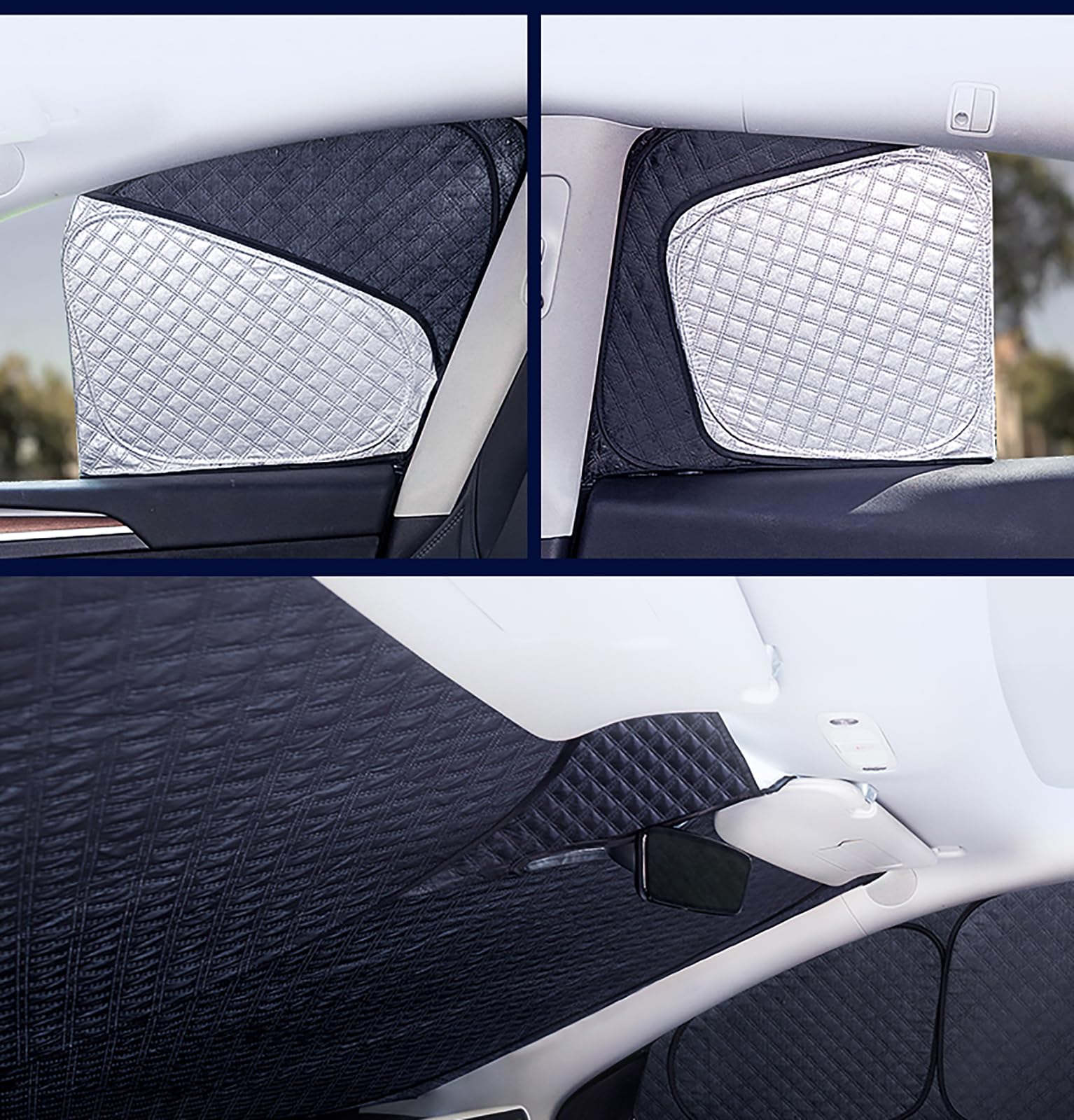 Tenda Parasole Auto per Subaru XV (GP; 2012–2017,),Design a Scacchi Addensato a 5 Strati, Parasole Completamente Oscurante, Blocco Termico per la Privacy per Bambini,4 Side+Front+Rear