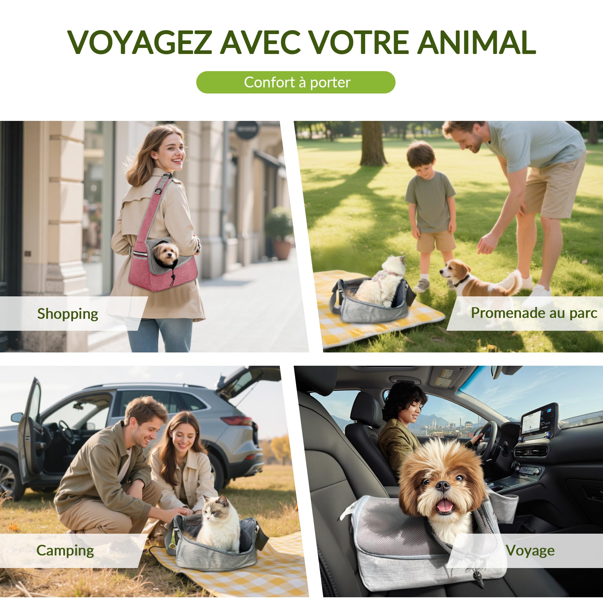 ALLSOPETS Porte Chien Sac de Transport Respirant pour Petits Chiens et Chats, Sac de Voyage Chat avec Bandoulière Ajustable et Poche Latérale pour Voyage et Camping (Bleu Ciel)