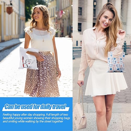 Miniatura 16 de Colarr 200 bolsas dentales para pacientes a granel de 9 x 8 pulgadas, bolsa de plástico para dientes dentales, bolsa de regalo para higienista