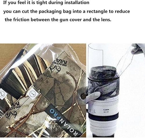 Miniatura 4 de ROLANPRO Impermeable Lente Camuflaje Capa para Nikon Z 7.087-23.622 in F5.6-6.3 VR Cubierta de lluvia Funda protectora de la lente de la manga de