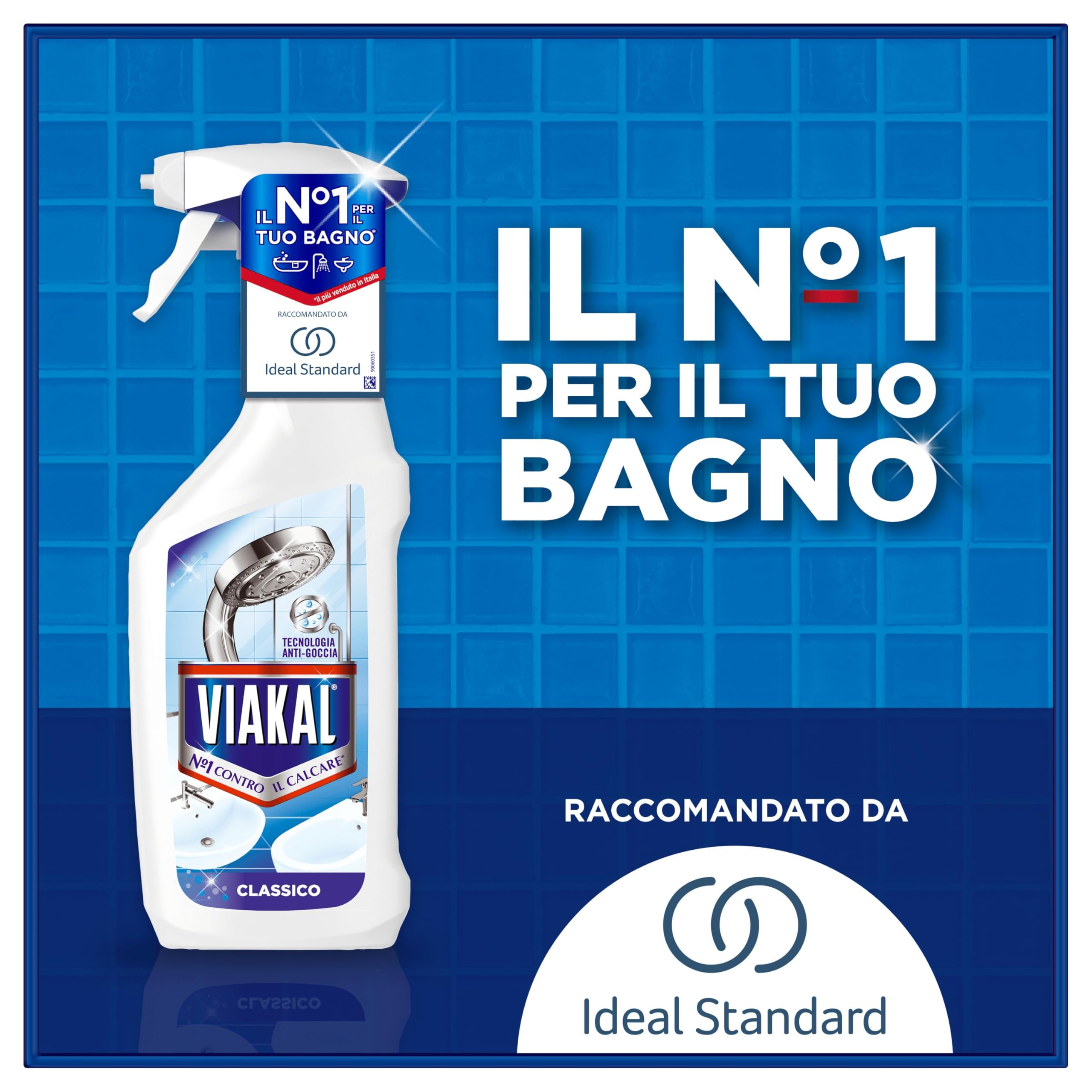 Viakal Classico Spray Per Rimuovere Fino Al 100% Di Calcare Con Tecnologia Anti-gocce