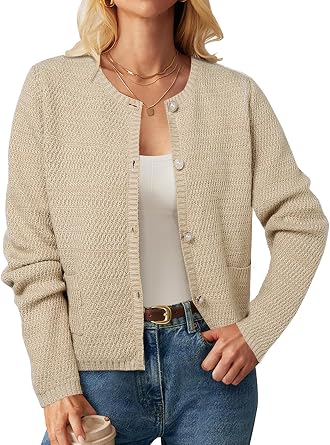 ZANZEA Knit Cardigan Sweater Casual Long Sleeve Open Front Button Down Pockets Lady Jackets 2025 Fall Fashion Outwear
