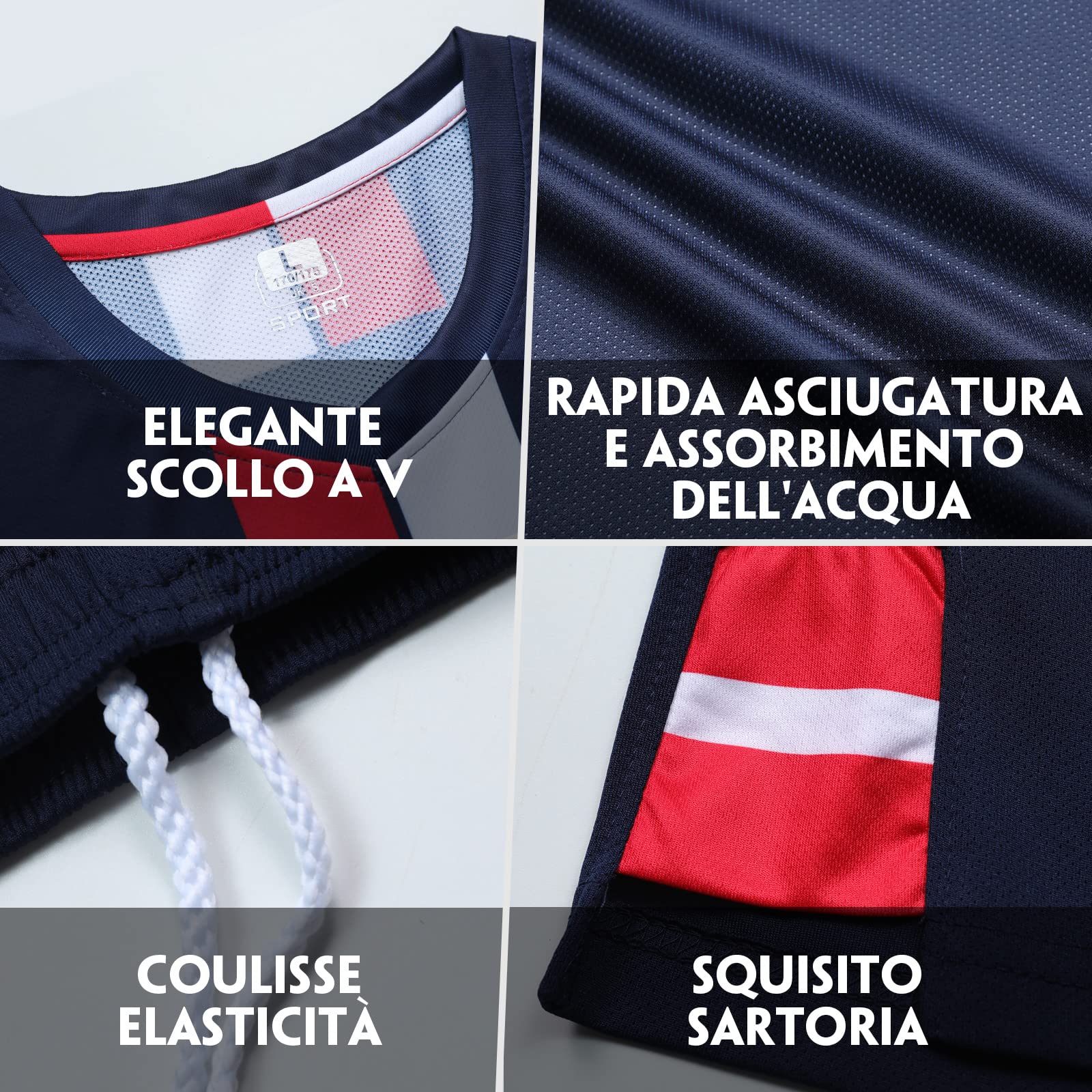 LAIFU Personalizzazione della Maglia Kit, Nome Personalizzabile, Nome della Squadra, Numero, Logo della Squadra,Calcio Maglia Personalizzabile Kit,Unisex Bambini e Adulto