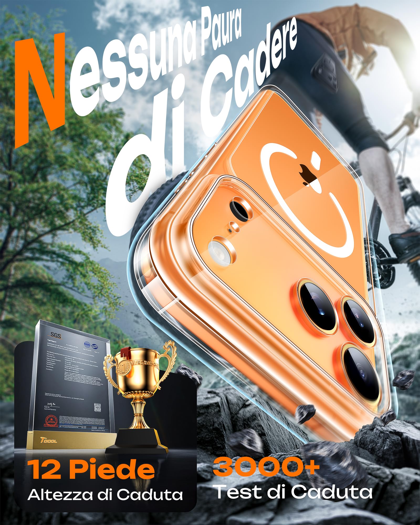 TOCOL Cover Magnetica per iPhone 17 Pro Max 6,9 Pollic, Compatibile con MagSafe, Protezione Fotocamera Integrata, Senza Ingiallimento, Trasparente