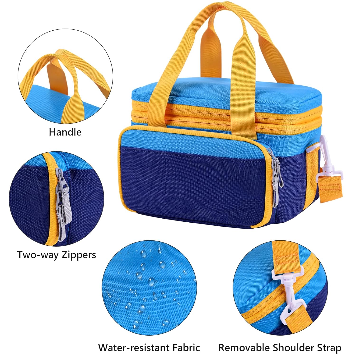 Carrying Case for Yoto Player 3rd Generation – Travel Storage bag with 36 Card Slots for Audio Speaker/Headphone/Cards (Blue) - Image 5