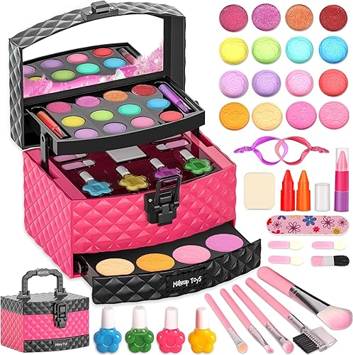 Juguetes de maquillaje lavables para niños kit de maquillaje para niñas juego de maquillaje real kit de maquillaje para niñas pequeñas princesa