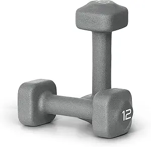 Tone Fitness Neoprene Dumbbell Weight Pairs with Anti-Roll Square Head | Multiple Options