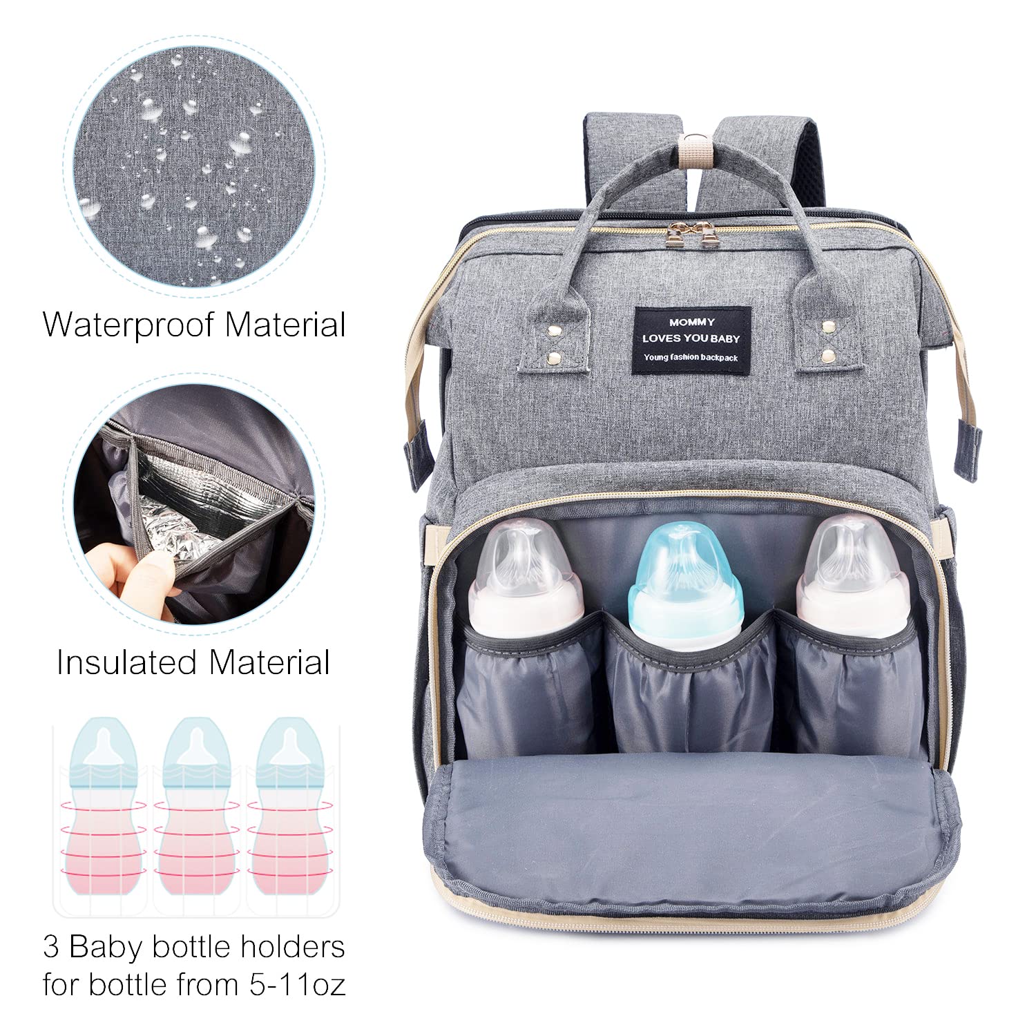 3 in 1 diaper bag backpack Clearance