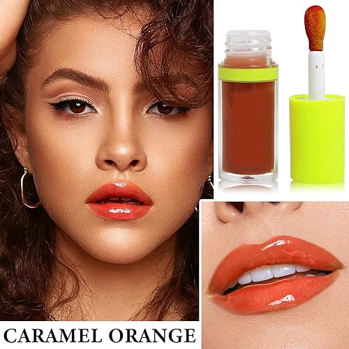 Miniatura 2 de Aceite graso para labios, aceite de labios Big Brush Head Lip Oil hidratante nutritivo y suave brillante brillo labial, bálsamo labial hidratante