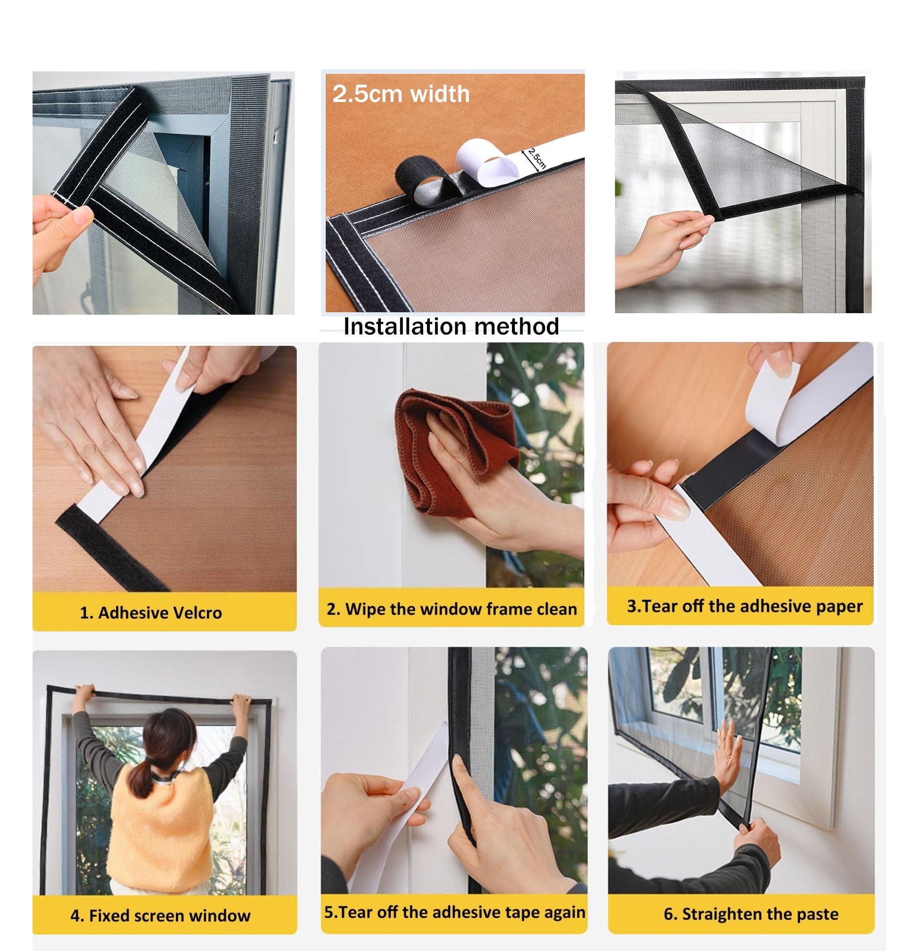 Katzenschutz Fenster Ohne Bohren Edelstahl, Katzennetz für Balkon, Katzensichere Fliegengitter Metall mit Klettband Selbstklebend, Fenstergitter Insektenschutz Fenster, Mückengitter Fenster (Color :