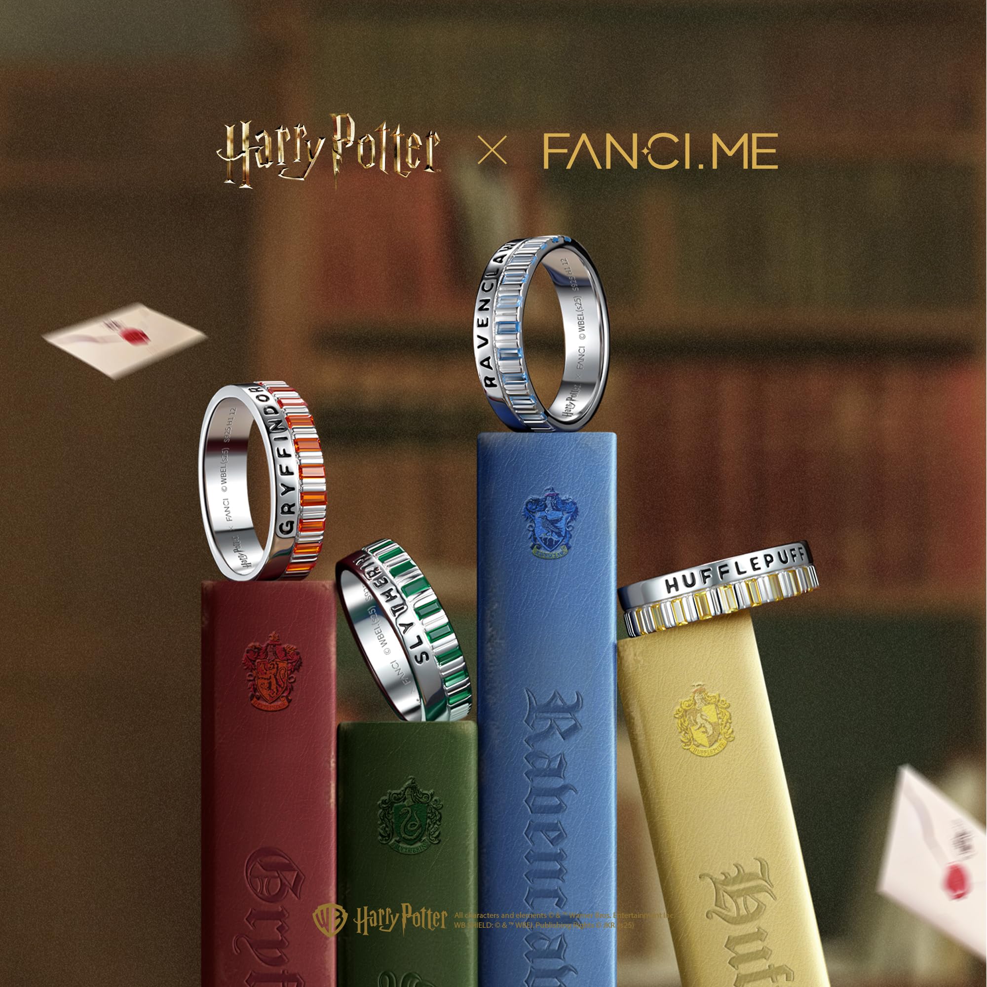 FANCIME x Harry Potter Kollaboration - Gryffindor House Ring, Sterling Silber Schmuckgeschenke für Damen Mädchen Sie