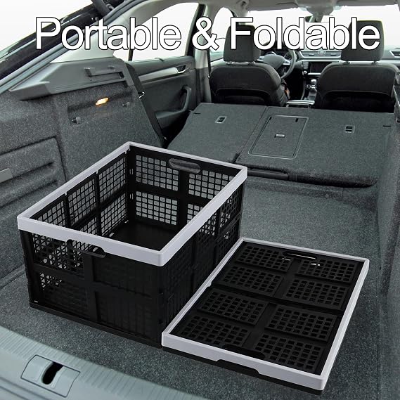 66 L 4 Packs Large Collapsible Storage Crate, Folding Crates