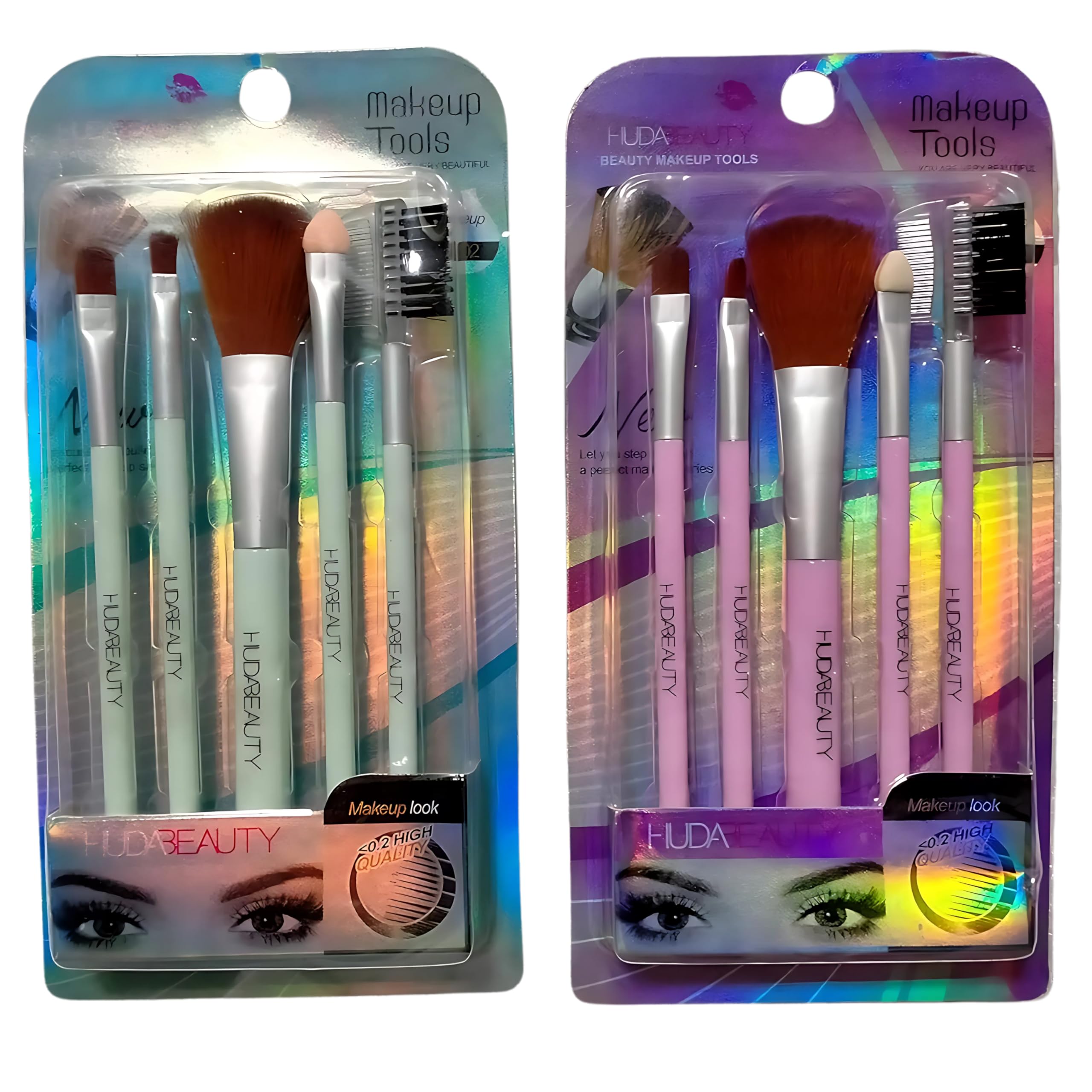 Qawachh Professional girls makeup brushes (Pack of 2) 10 Make-up Brushes