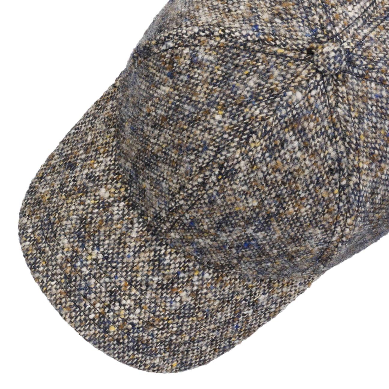 Stetson Classic Donegal Tweed Cap Flache Form Wollcap mit Schirm Größenverstellbar Schurwolle Unisex Herbst Winter