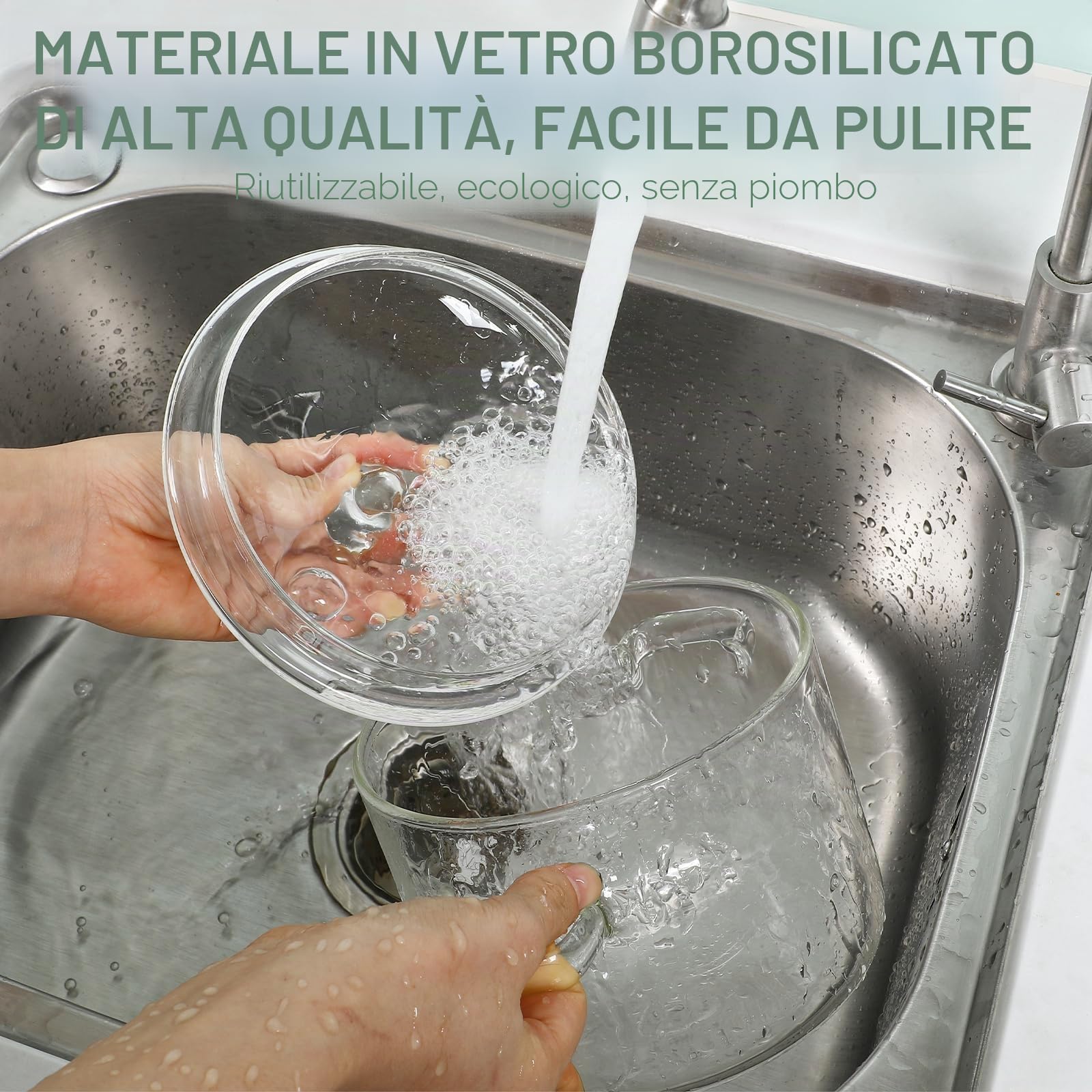 YARNOW Pentola in con coperchio, casseruola in da 1,9 L, adatta per pasta, zuppe, latte, alimenti