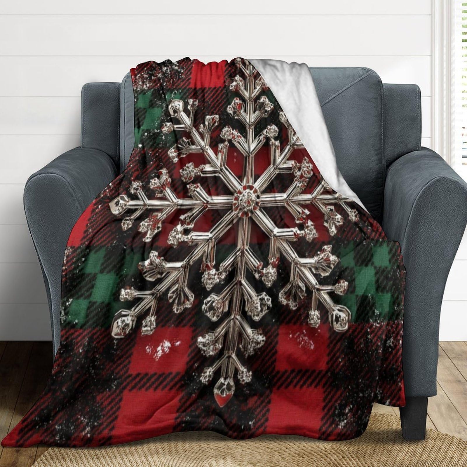 Plaid jeté de canapé Père Noël moelleux pour vos soirées cocooning au coin du feu