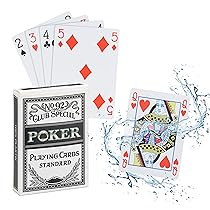 Relaxdays Carte da Poker Plastificate, Impermeabili, Carte da Gioco Resistenti, 54 Carte, Set da Poker, Bianche