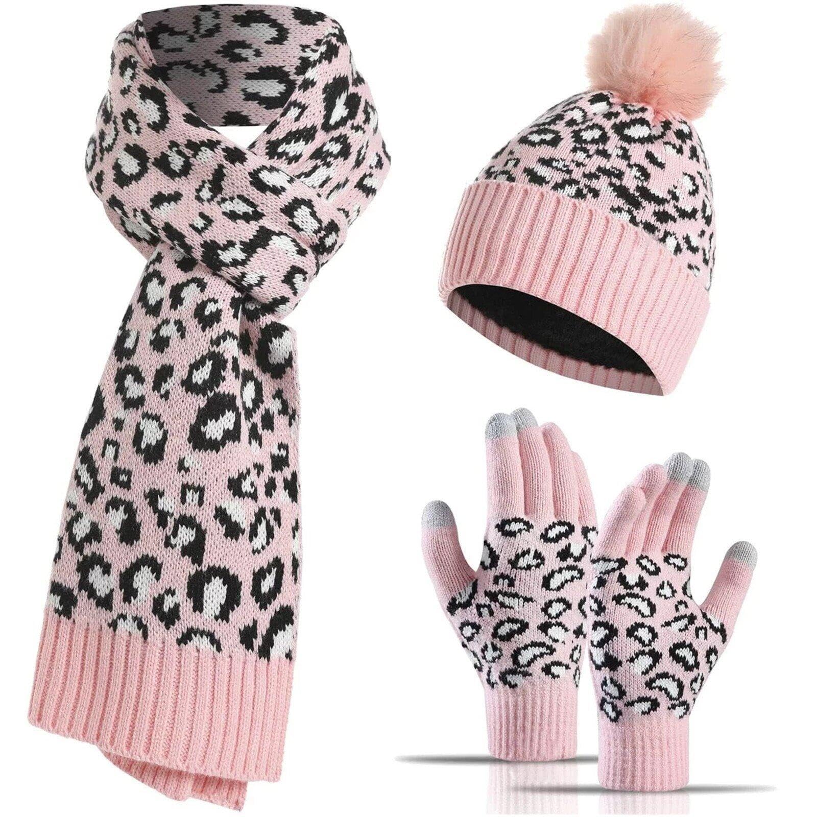 Guantes para pantalla táctil y gorro bufanda de mujer para usar el móvil en invierno