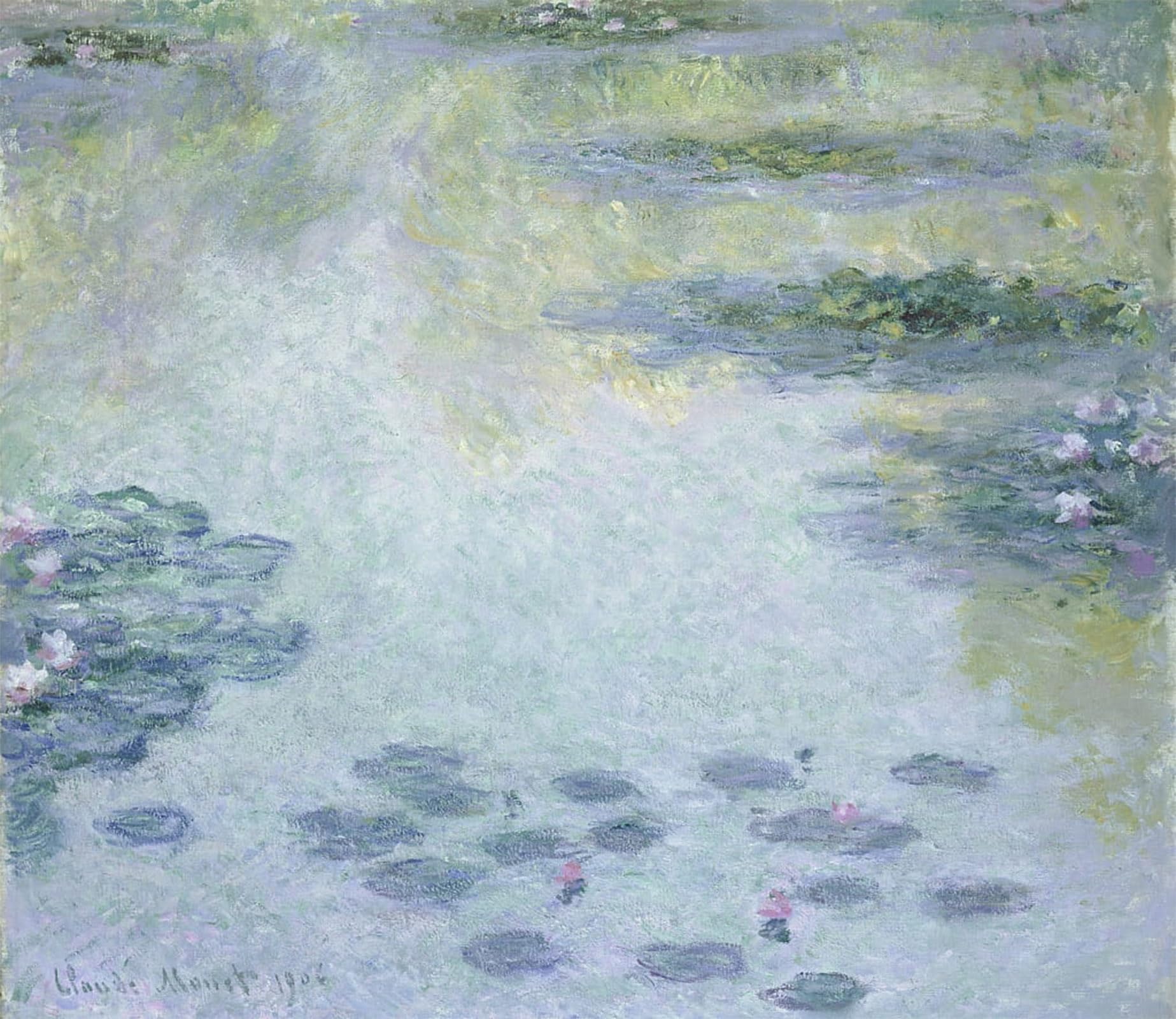 ARTXLXXBN Famous Painting Canvas Artwork Graffiti Print Waterlilies' by Claude Monet Portrait Canvas Image for Home Decor 60x90cm