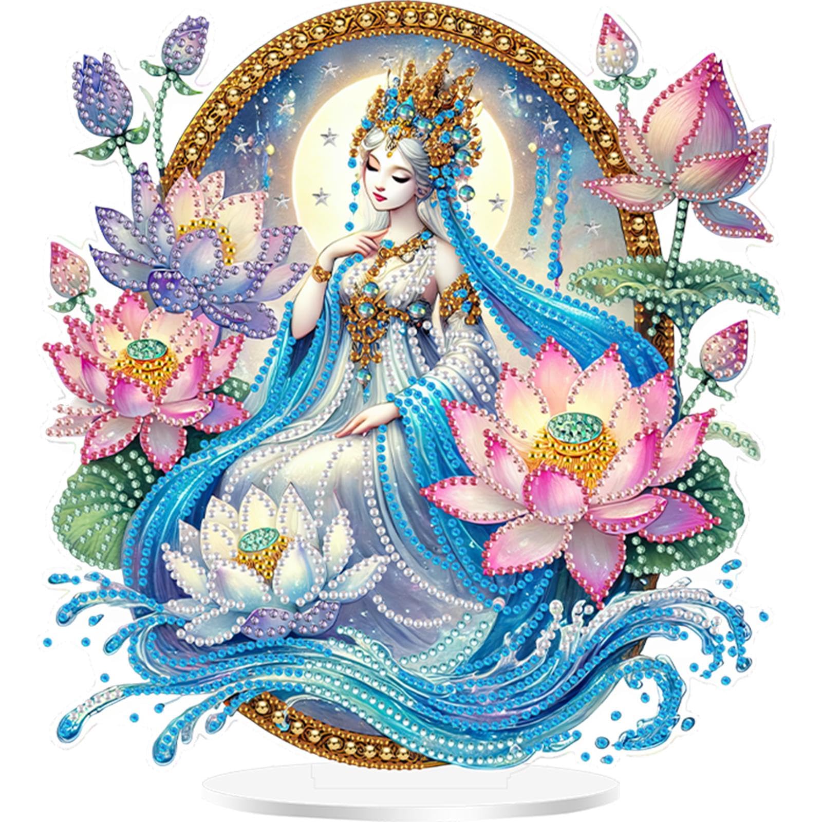 Acrylic Special Shaped Colorful Pattern 5D DIY Diamond Art Tabletop Decorations Diamond Painting Desktop Decorations for Table Decoration