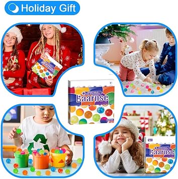 100PCS Colorful Marble Small Bouncy Balls with Gift Box Mixed Colors Bounce Bouncy Balls Party Favors, Carnival Prizes, Birthdays Gift, Halloween Christmas (18 mm/ 0.71 Inch)