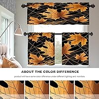 Vista 332 de Cenefas de cocina modernas con patrón de cobre marrón dorado para ventanas, cenefas opacas abstractas de marcas de arañazos y cortinas opacas