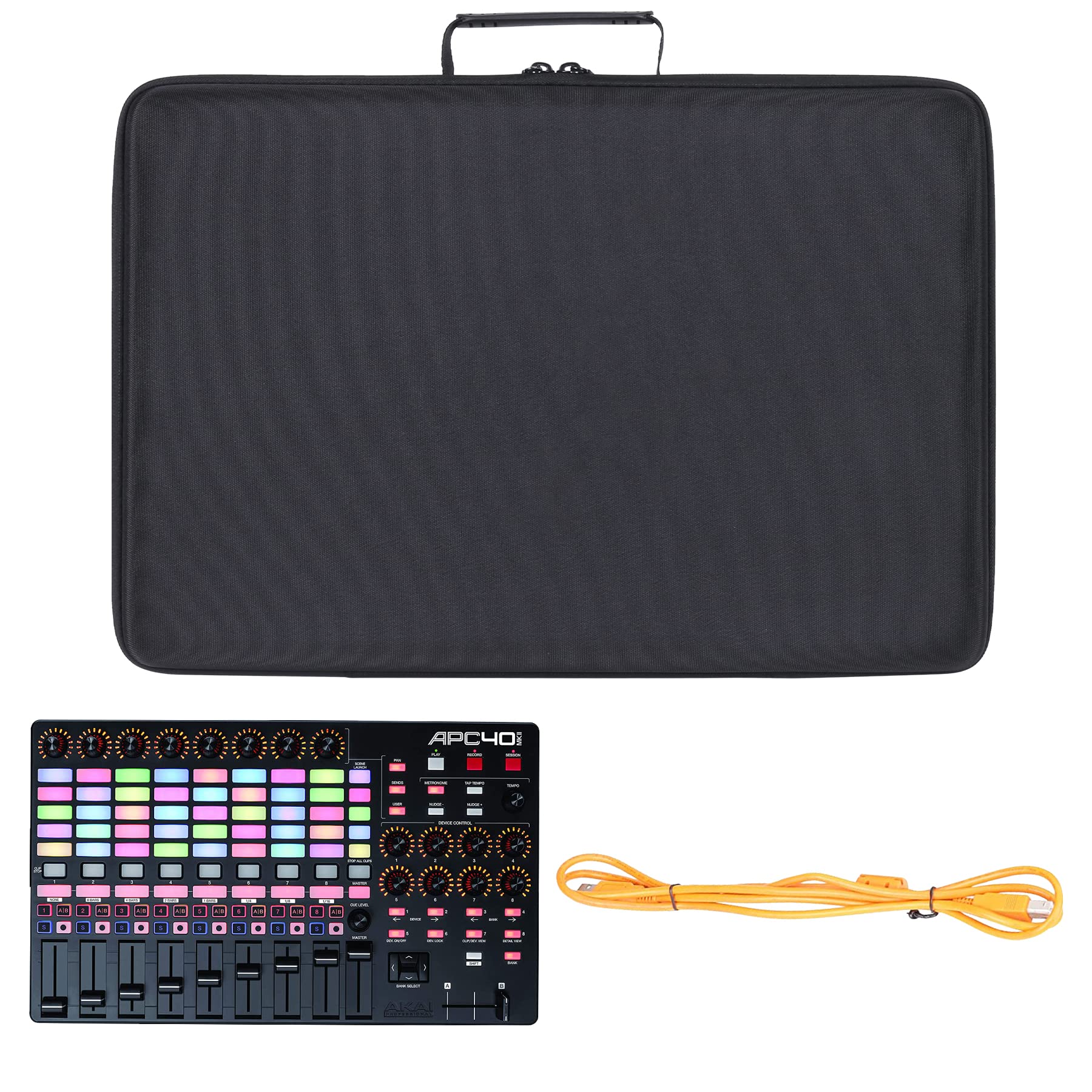 co2CREA Travel Hard Case for AKAI Professional APC40 MKII USB MIDI