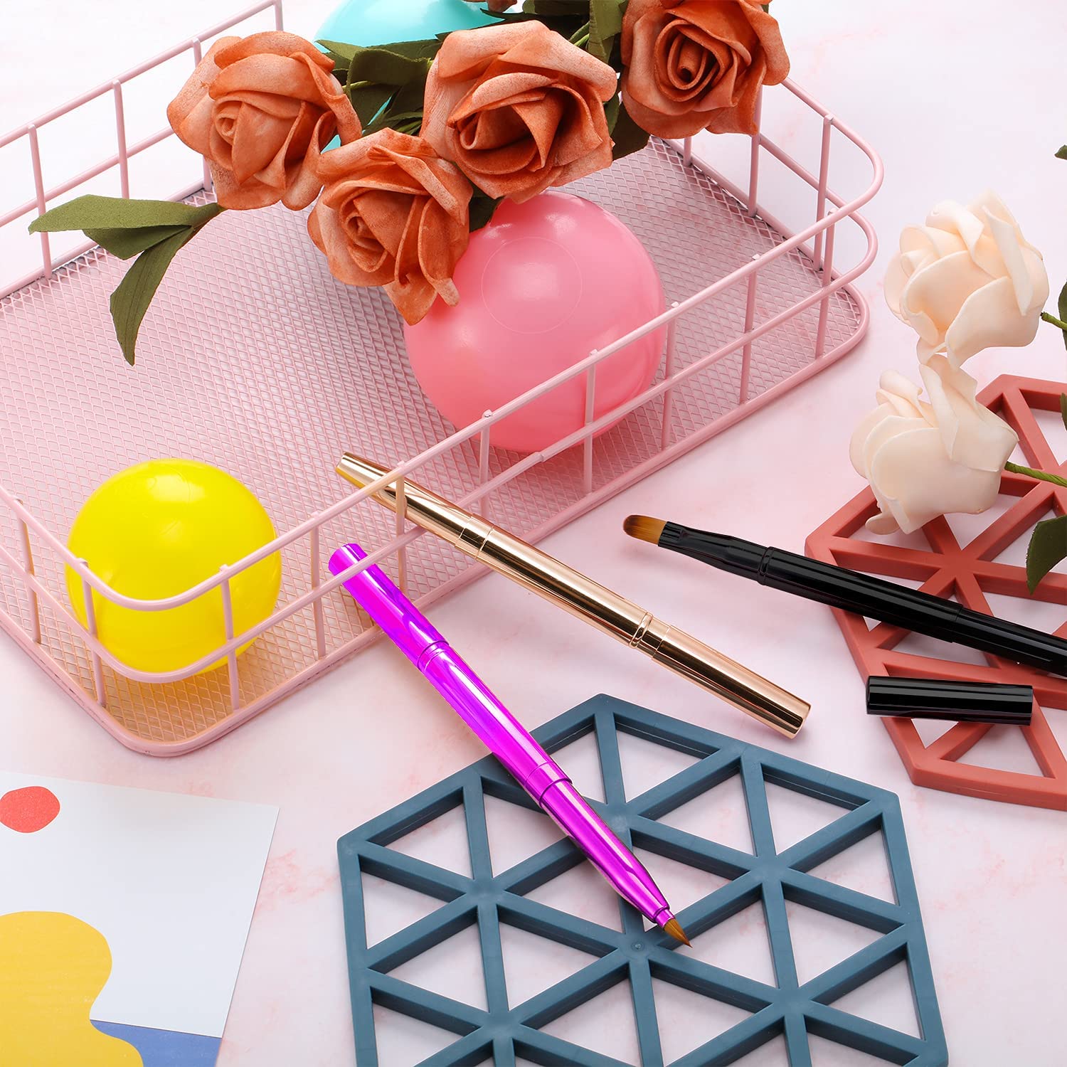 Buy TOODOO Dual End Lip Brush Concealer Brushes 3 Pieces Retractable