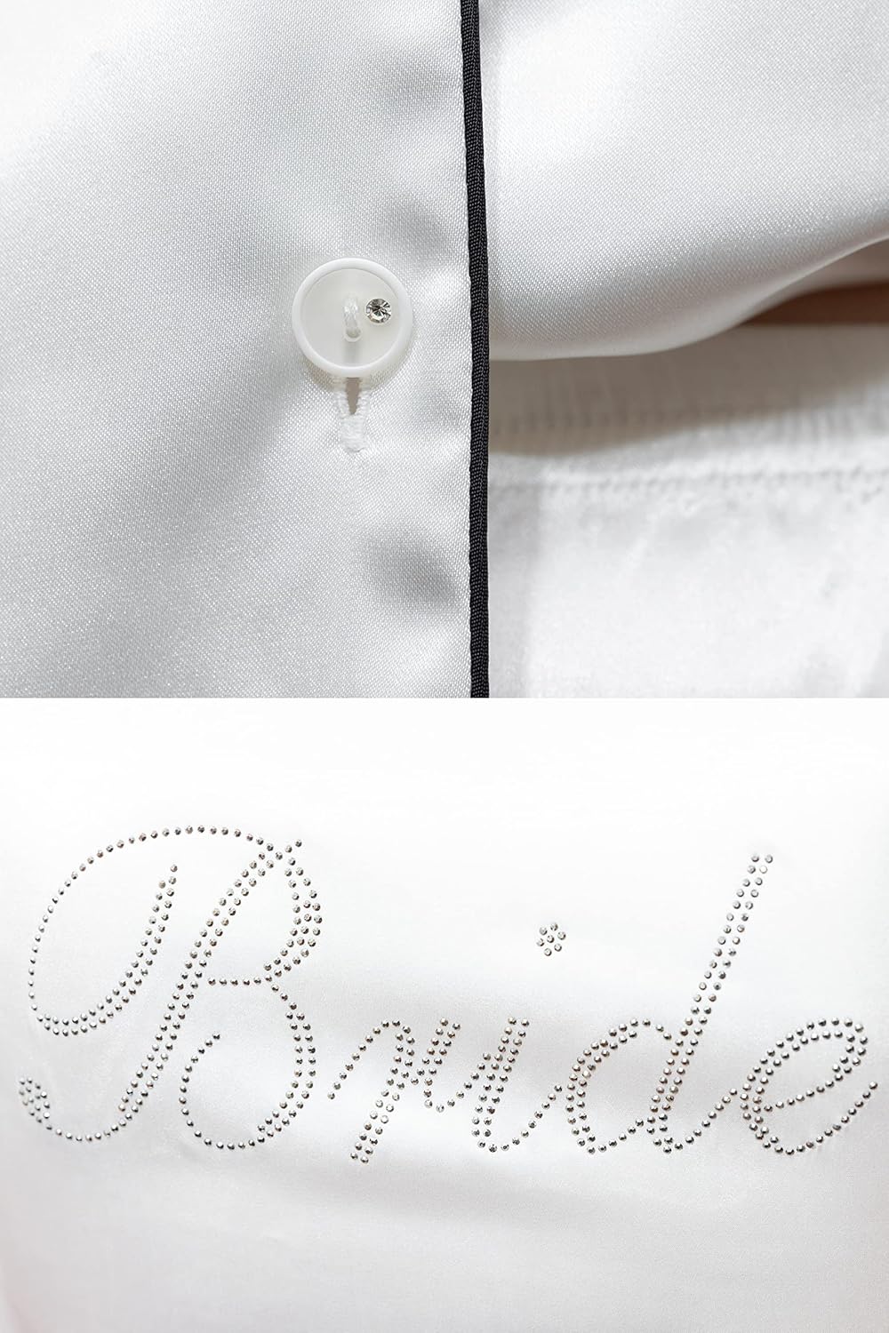 Pajama Set Bride PJs for Women Satin Pajama Set Silk Pjs Bridal Shower Gift Sexy Cotton Pajama Set Bridesmaid - Image 8