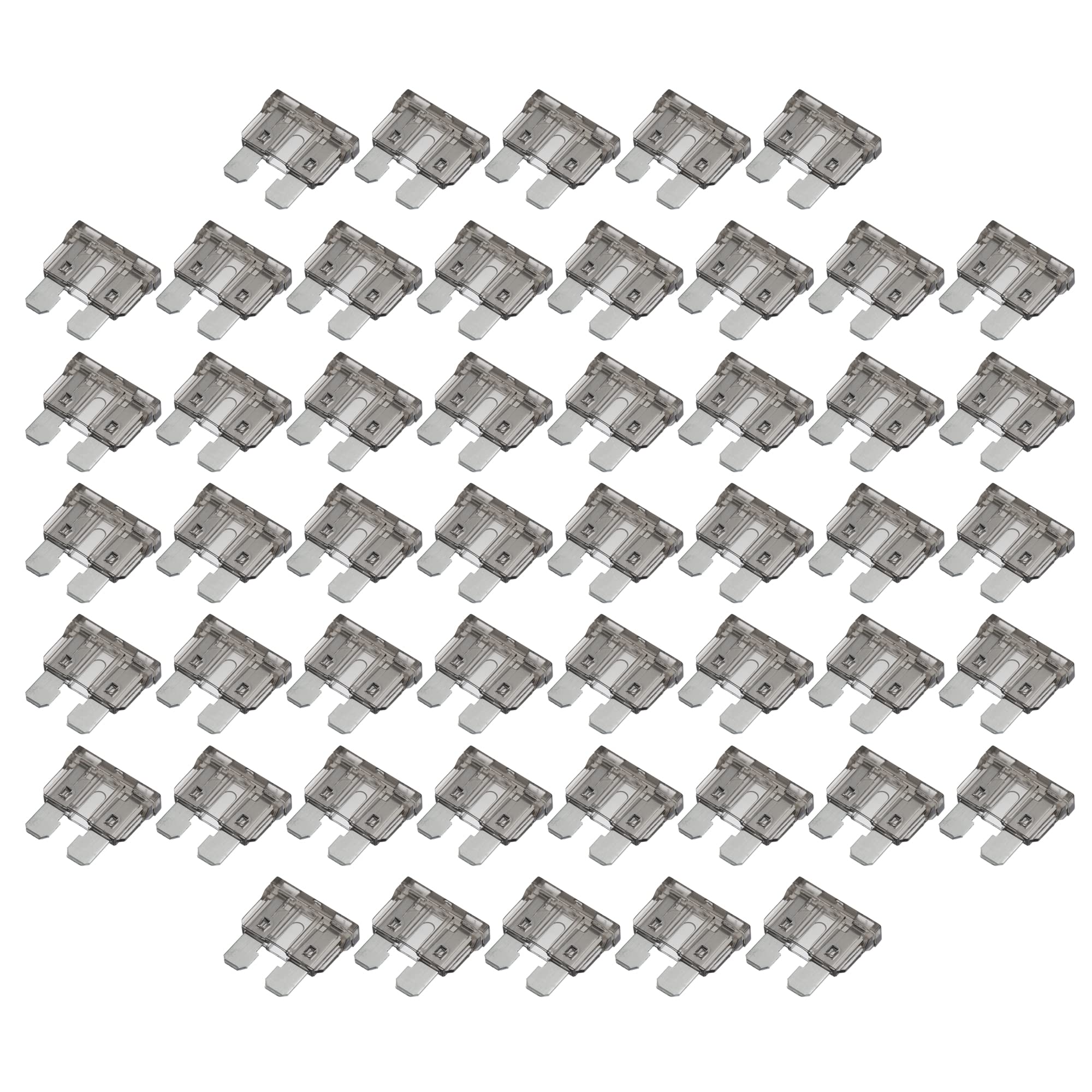 X AUTOHAUX 50pcs Blade Style Fuses 2A Blade Style Fuses for Car Boat Gray
