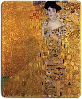 dealzEpic - Art Mousepad - Natural Rubber Mouse Pad with Famous Fine Art Painting of Portrait of Adele Bloch-Bauer I by Gustav Klimt - Stitched Edges - 9.5x7.9 inches
