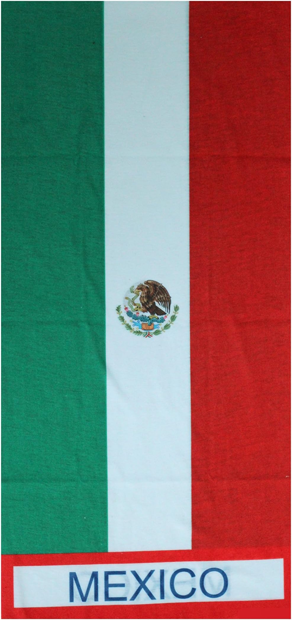 Seamless Multifunctional Unisex MEXICO Country Flag Bandana, Unique Design with Country Name Printed . Microfiber. Outdoor Sport Head Band. One Size Fits Most .UV Protection, Strong, Durable, Soft, Breathable, Absorbent, Can Be Used As Hairband, Wrist Band,neckerchief,cap,face Mask,balaclava,hood,sun Guard , Hat Liner and More.