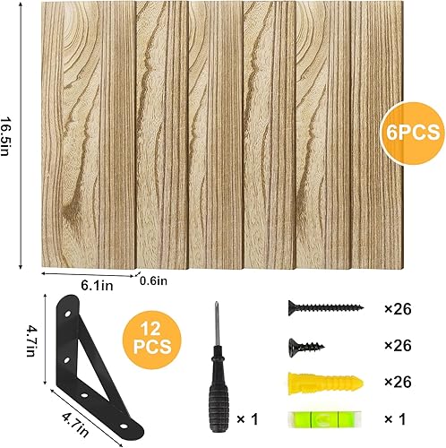 Miniatura 7 de YGEOMER Estantes flotantes de 16.5 pulgadas para pared, estantes de pared de granja para dormitorio, almacenamiento de baño, sala de estar y