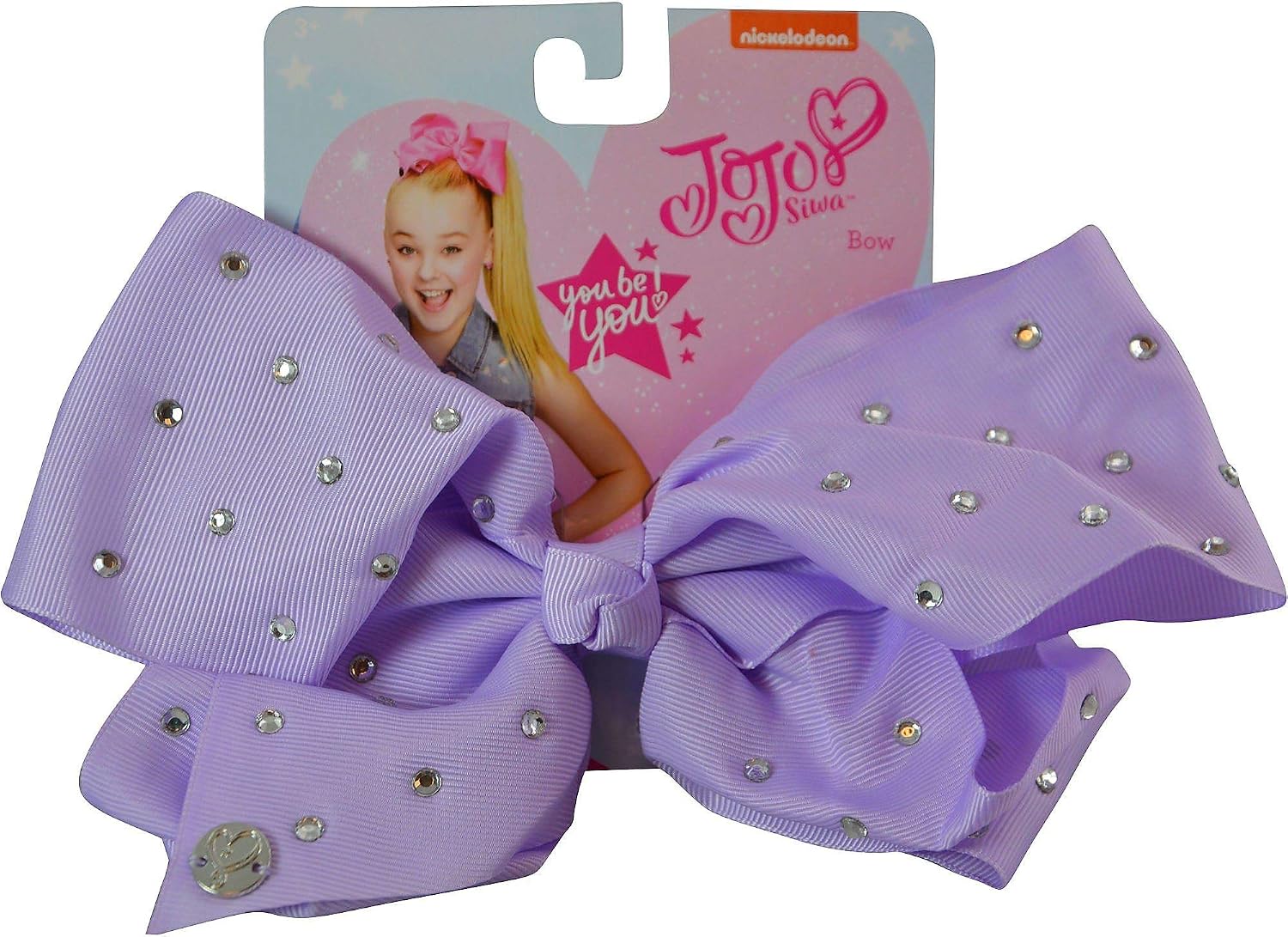 JoJo Girls Siwa Signature Collection Lavender w/Rhinestones Hair Bow