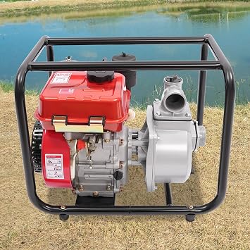 Water Pumps 196CC Diesel Water Pump Heavy-duty 4-Storke Single Cylinder Air-cooled Diesel Powered Water Pumps 2 inch Diesel Water Pump Portable Irrigation Pump