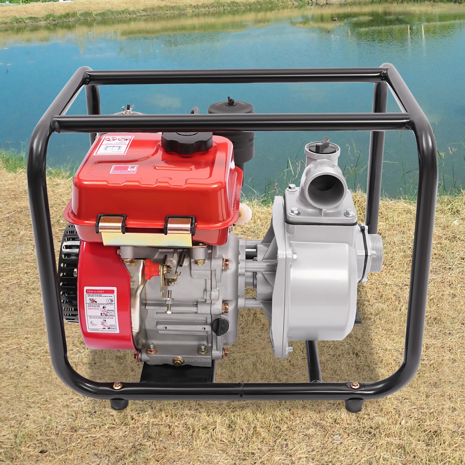 3-Inch Diesel Water Pump – 196CC 4-Stroke High-Pressure Trash Pump For Farm, Garden, Irrigation – 40 M³/h Flow, 26m Max Lift