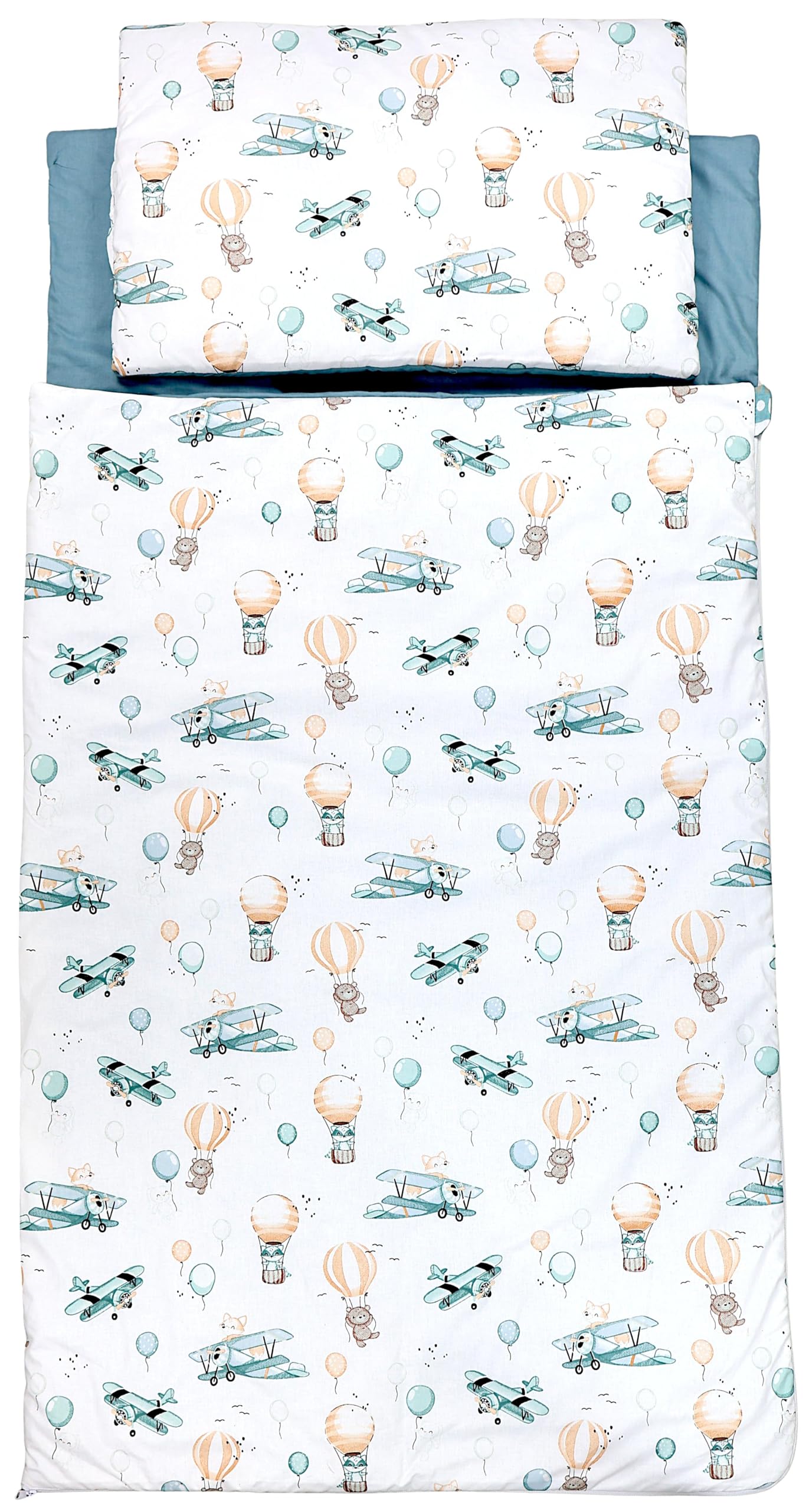 TupTam Saco de Dormir Tipo Manta con cojín y Bolsa – Saco Infantil 135×70 cm para guardería, Viajes y casa