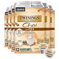 Vista 29 de Twinings Chai Black Tea - 72 cápsulas K-Cup para Keurig, 12 unidades (paquete de 6), naturalmente dulce, sabroso sabor a especias, cafeinado