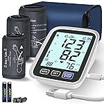 Blood Pressure Machine Upper Arm, 3 Size Cuffs, Small 7-9, Medium/Large 9-17 and Extra Large XL Cuff 13-21, Accurate Automatic Digital BP Cuff Home Use, Large Backlit BP Monitor 3-User 1500 Mem