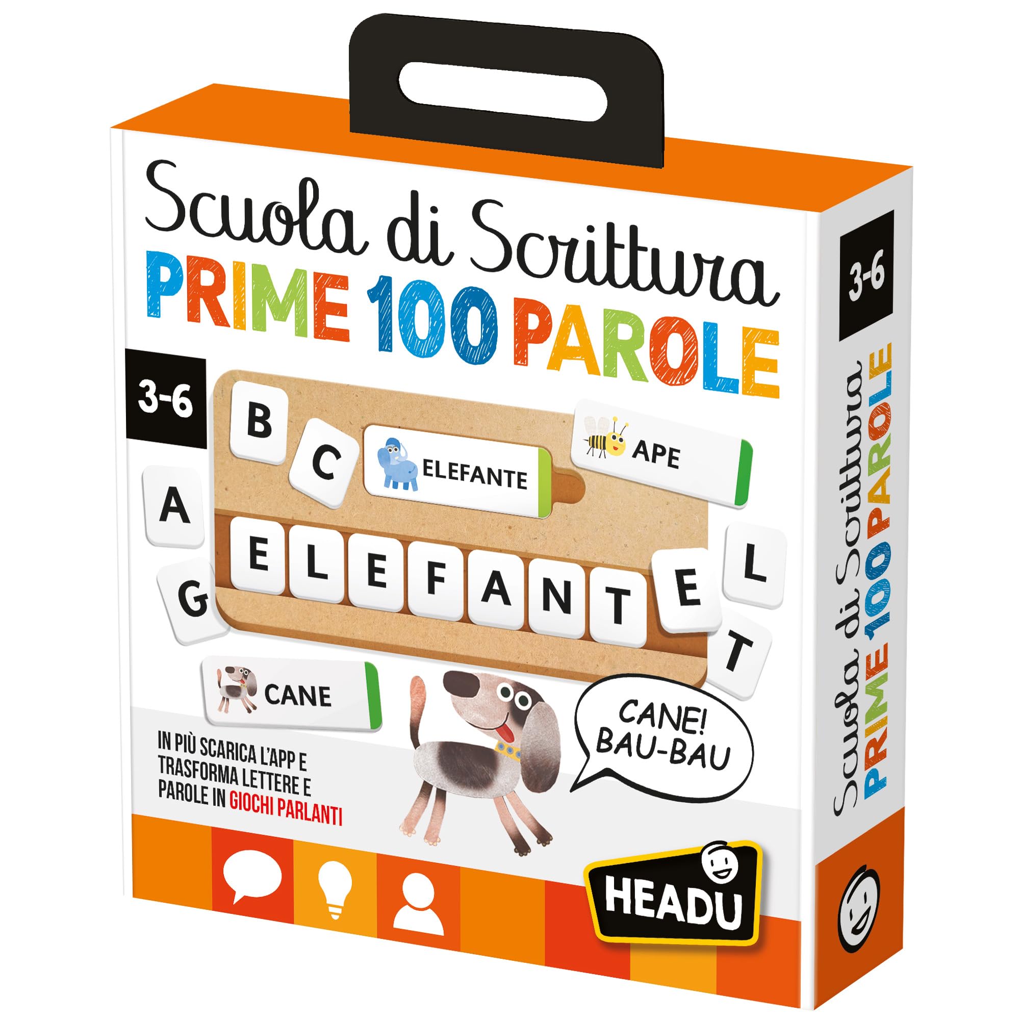 HEADU - Scuola di Scrittura Parlante - Efficace Già Dai Tre Anni Grazie al Metodo Fonetico Interattivo | Giochi Educativi 3 4 5 6 Anni, Giochi per Imparare a Scrivere, Regalo Bambino Regalo Bambina