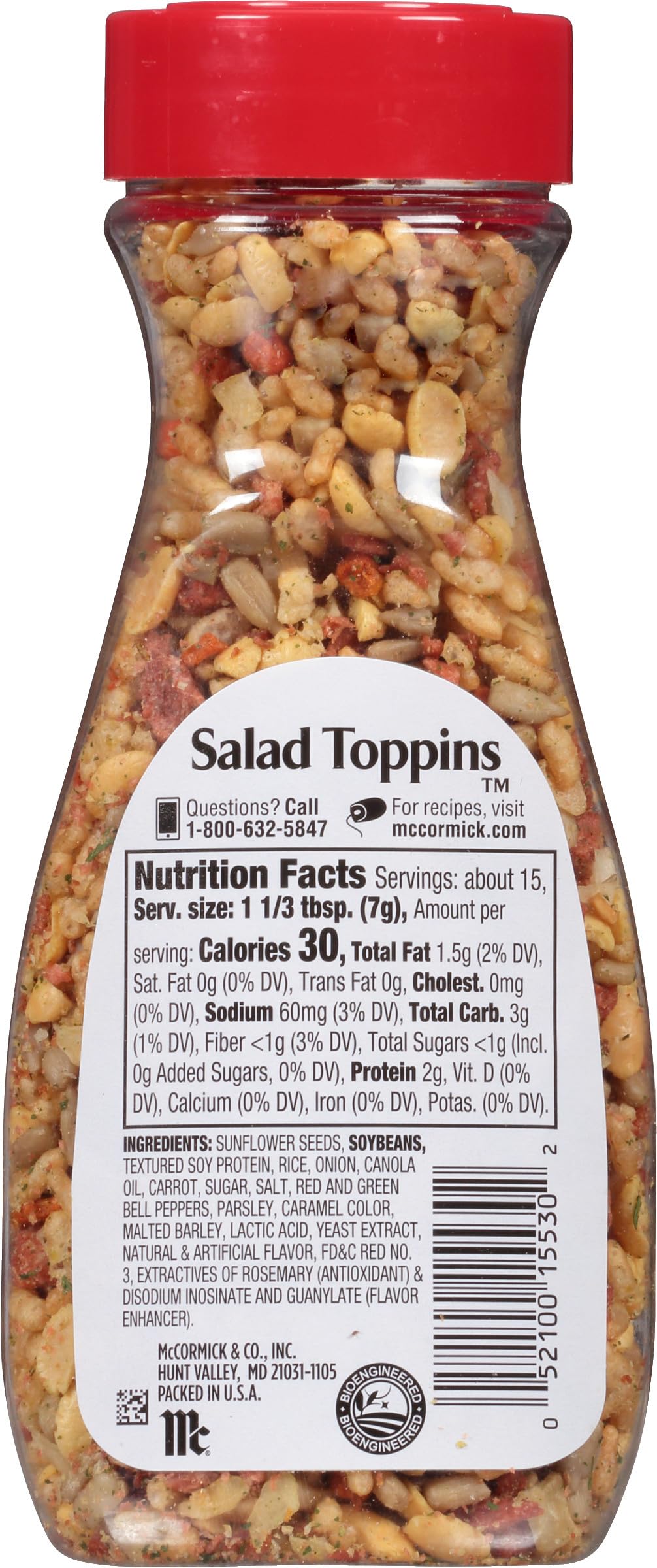 McCormick Salad Toppins, Crunchy and Flavorful, 3.75 Ounce Unit by