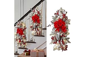 Prelit Cordless Stairway Swag Trim