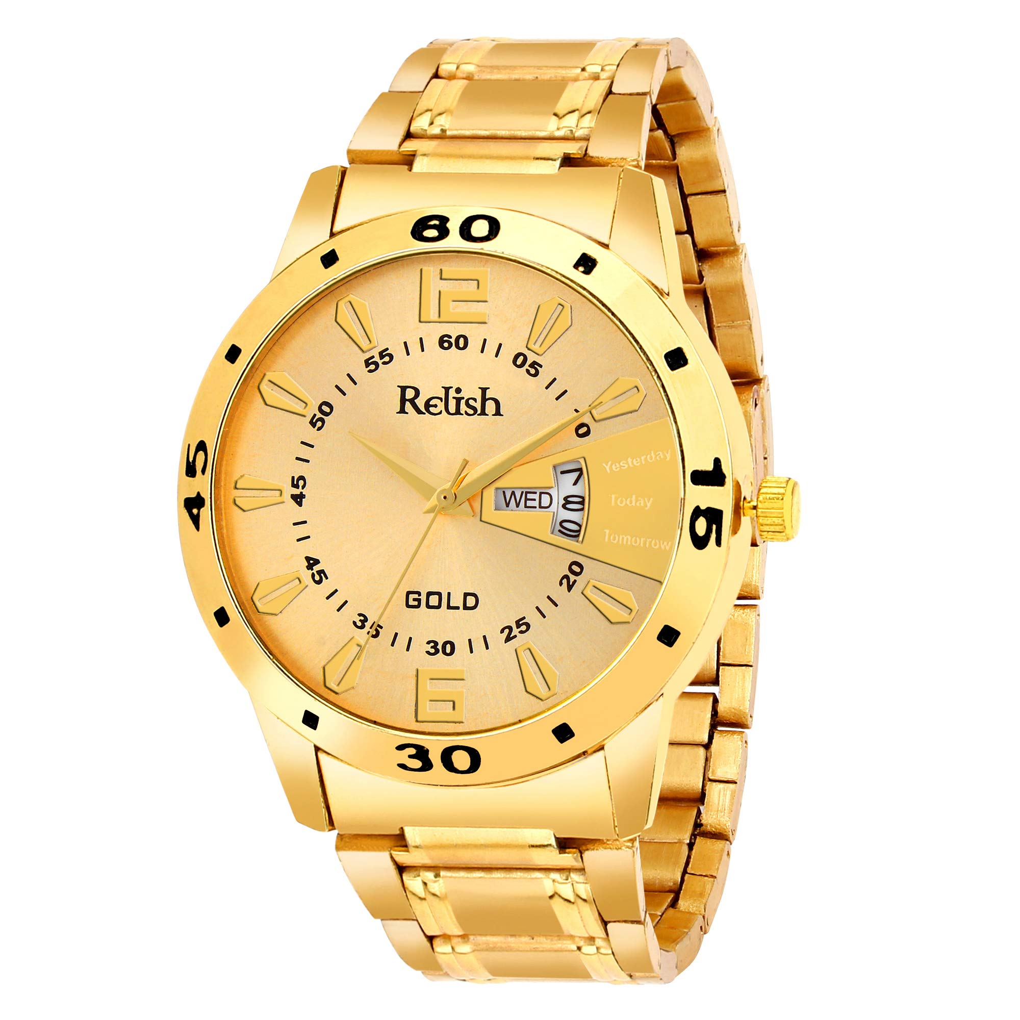 Relish Golden Plated Chain Analog Wrist Watch for Mens (B07SCJ5TXQ) Amazon Price History, Amazon Price Tracker
