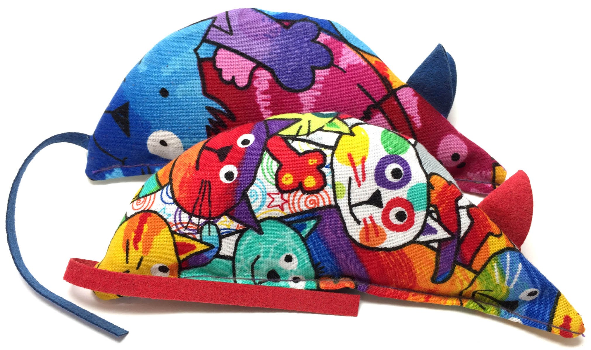 Johnson Pet Products Catnip Mice Two Pack Crazy Cat II for Cats- Handmade in The USA