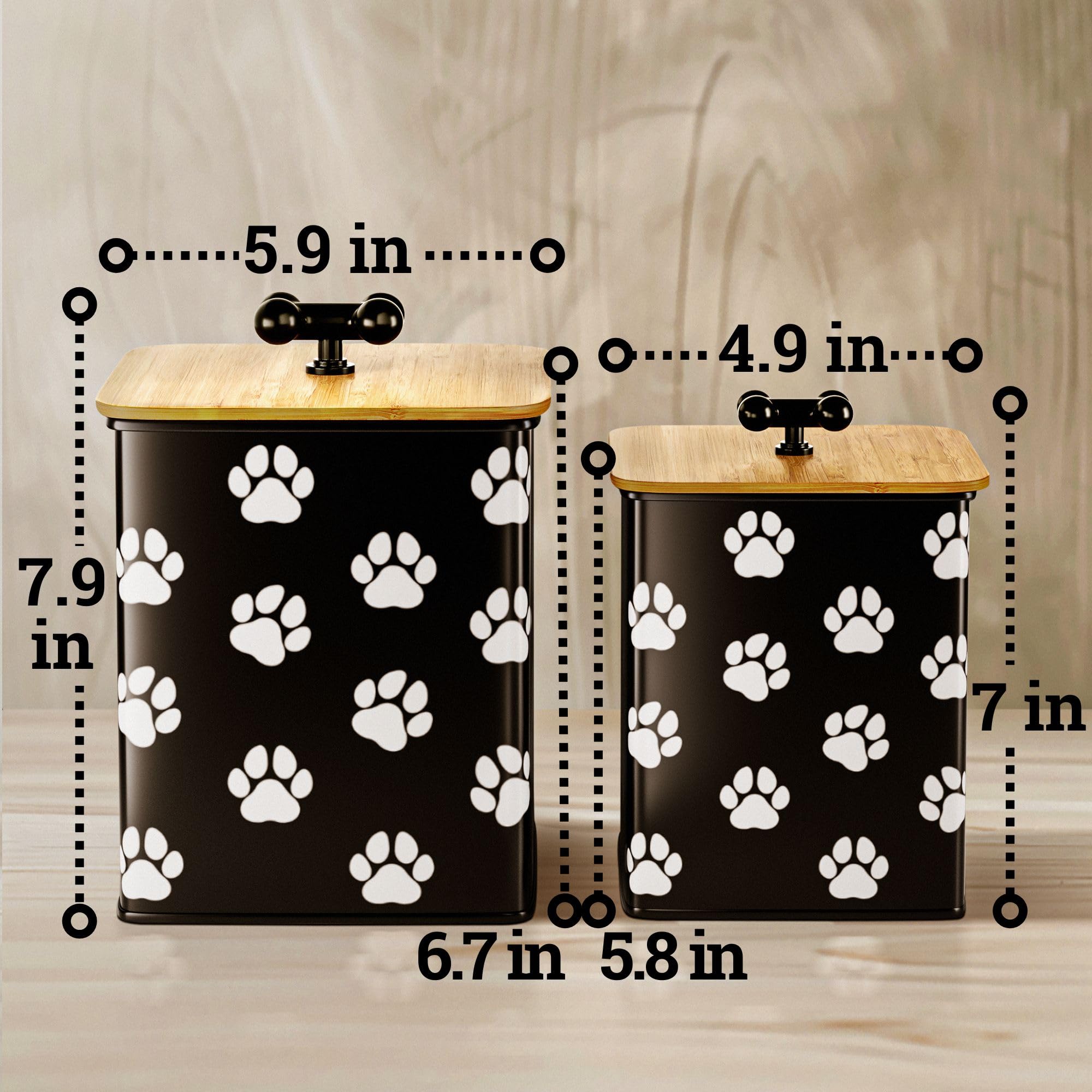 Amazon.com: Dog Treat Container Airtight Set of 2 - 8x6 & 7x5 inch