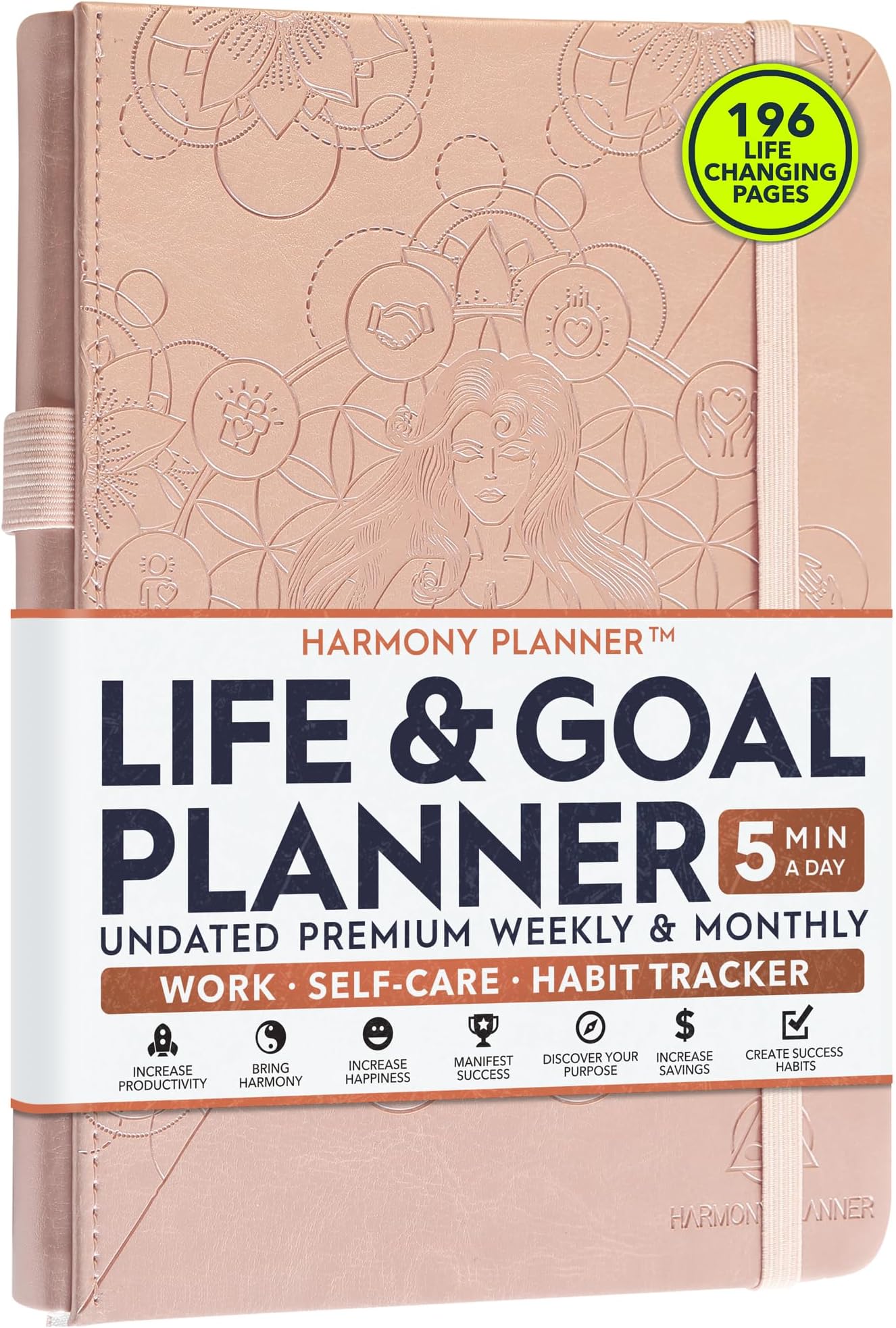 Life & Goal Planner โ Undated Daily, Weekly & Monthly Organizer with Habit Tracker, Time Management Tools, and Productivity Journal for Personal Growth and Success