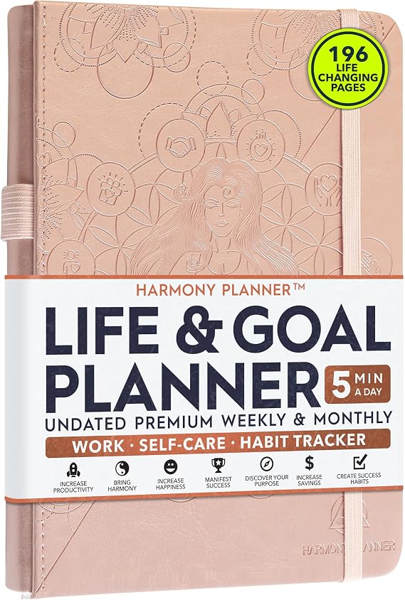 Life & Goal Planner Undated Daily, Weekly & Monthly Organizer with Habit Tracker, Time Management Tools, and Productivity Journal for Personal Growth and Success