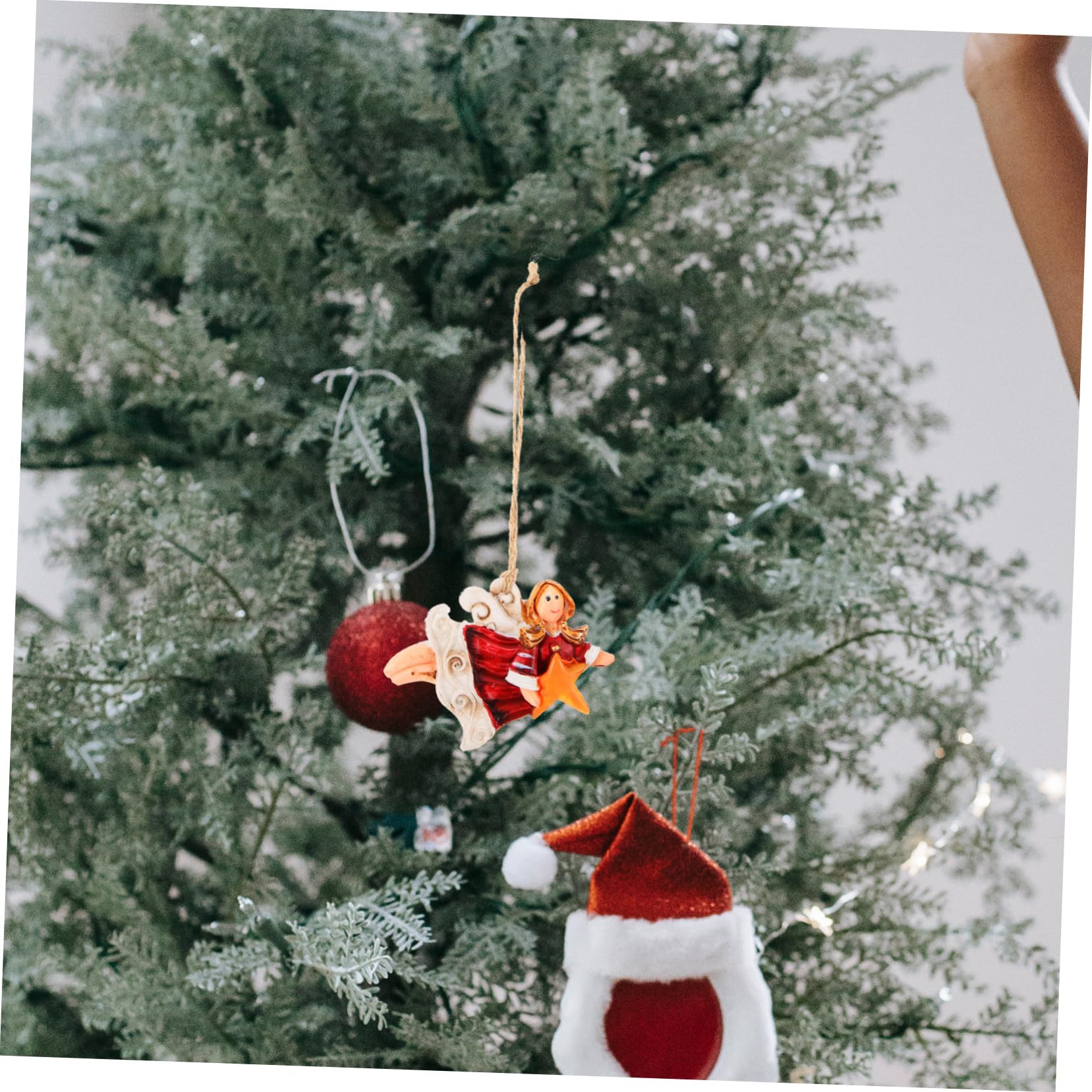 Amosfun 5 Juegos Colgante Ángel De Navidad Christmas Tree Decorations Navideños Christmas Decor Colgantes del Árbol De Navidad Colgante De Ángel Resina 4 Uds * 5