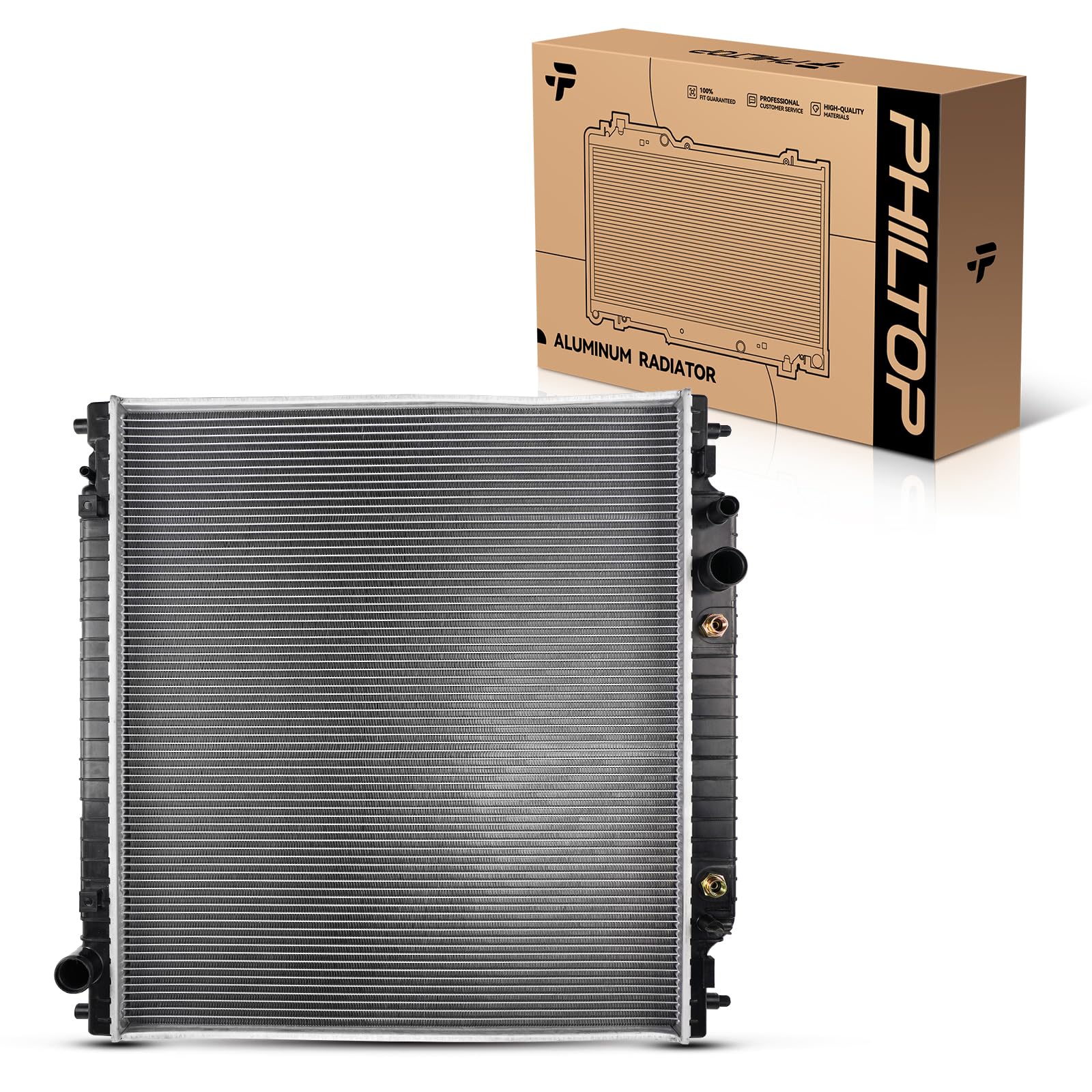 PHILTOP Core Radiator Compatible with 1998-2003 F-150 5.4L 1998-1999 F-250 5.4L 1999-2004 F-250/F-350 Super Duty 5.4L 2000-2005 Excursion 5.4L